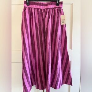 a new day Pink and Purple Striped A-Line Skirt